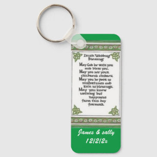 irish wedding blessing key chain customisable 