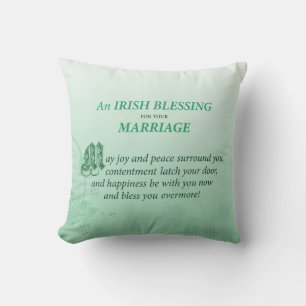 Irish Wedding Congratulations Blessing Cushion