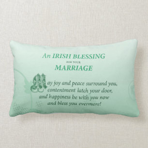 Irish Wedding Congratulations Blessing Lumbar Cushion