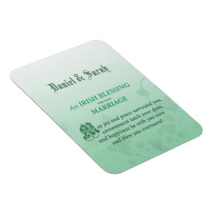 Irish Wedding Congratulations Blessing Magnet