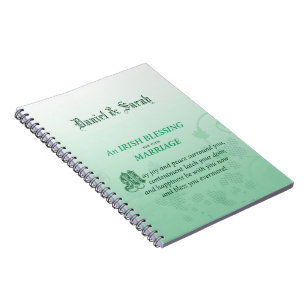Irish Wedding Congratulations Blessing Spiral Notebook