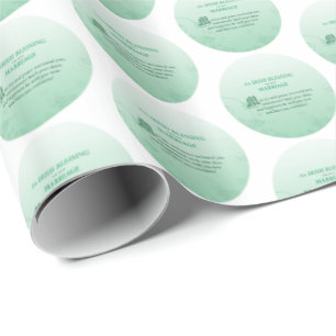 Irish Wedding Congratulations Blessing Wrapping Paper