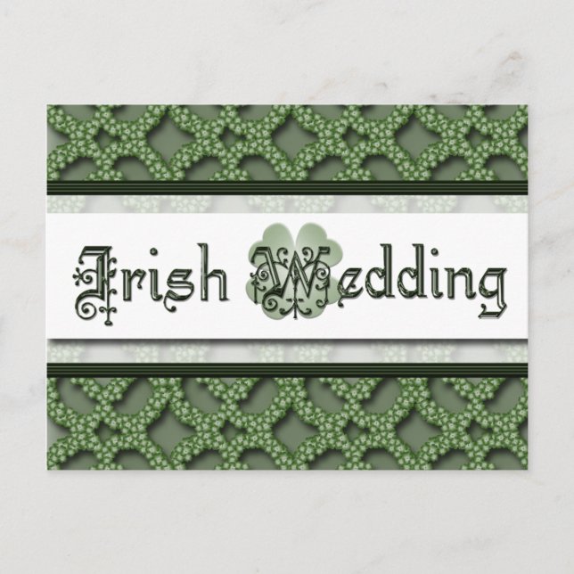 Irish Wedding Invitation Post Card (Front)