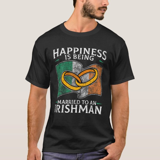 Irish Wedding Ireland Roots Irishman Flag Married T-Shirt (Front)