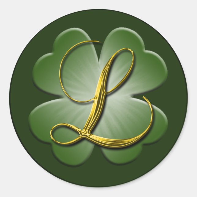 Irish Wedding Monogram L Envelope Seal (Front)
