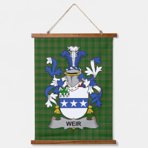 Irish Weir or McWeir Coat of Arms Family Crest Hanging Tapestry