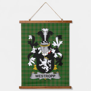 Irish Westropp Coat of Arms Family Crest Hanging Tapestry
