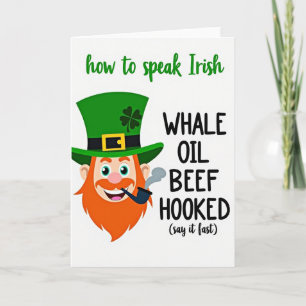 Irish Whale Oil Beef Hooked Card
