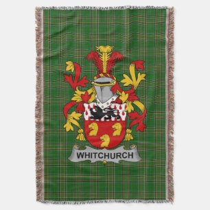  Irish Whitchurch Coat of Arms Family Crest Irelan Throw Blanket