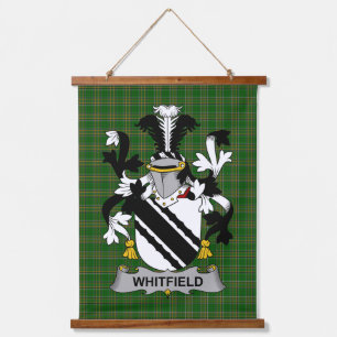 Irish Whitfield Coat of Arms Family Crest Hanging Tapestry