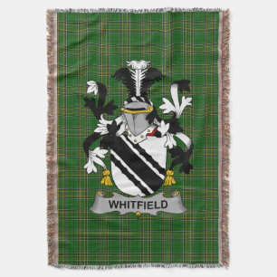  Irish Whitfield Coat of Arms Family Crest Ireland Throw Blanket