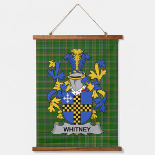 Irish Whitney Coat of Arms Family Crest Hanging Tapestry