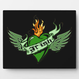 Irish Winged Heart Plaques