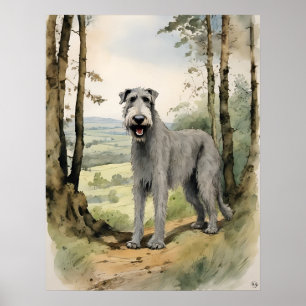 Irish Wolf Hound - Dog Art Print
