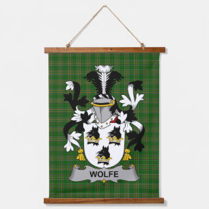 Irish Wolfe Coat of Arms Family Crest Hanging Tapestry
