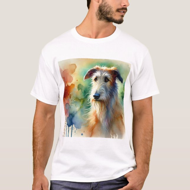 Irish Wolfhound 100924AREF150 - Watercolor T-Shirt (Front)