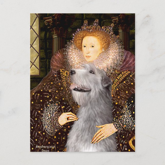 Irish Wolfhound 6 - Queen Postcard (Front)