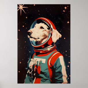 Irish Wolfhound Astronaut Poster, Irish Wolfhound Poster