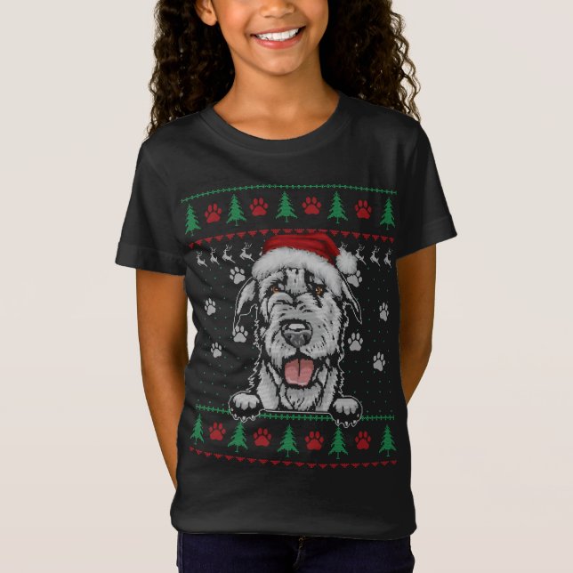 Irish Wolfhound Christmas Ugly Sweater Funny Dog L (Front)