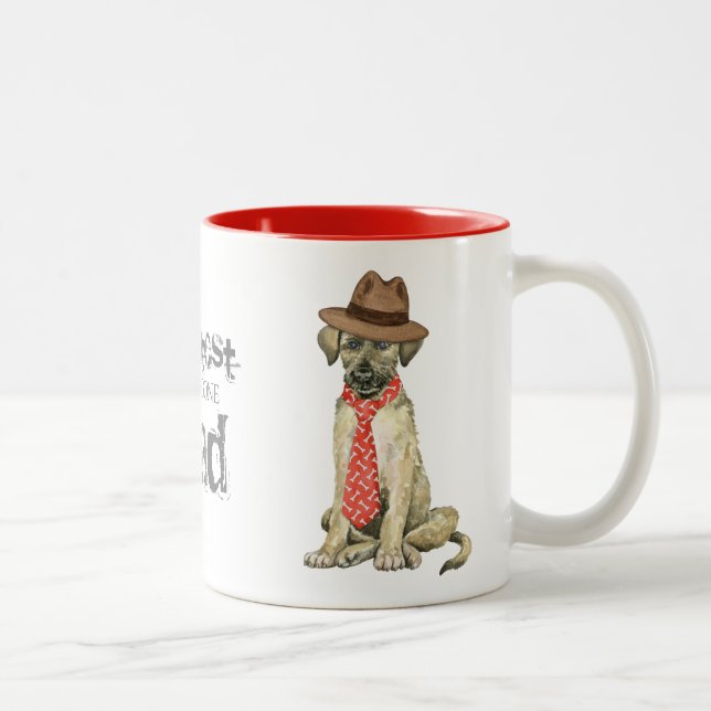 Irish Wolfhound Dad Two-Tone Coffee Mug (Right)