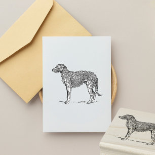 Irish Wolfhound Dog Breed Rubber Stamp