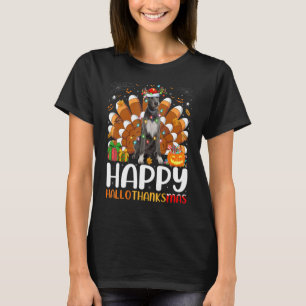 Irish Wolfhound Dog Halloween Christmas Happy Hall T-Shirt