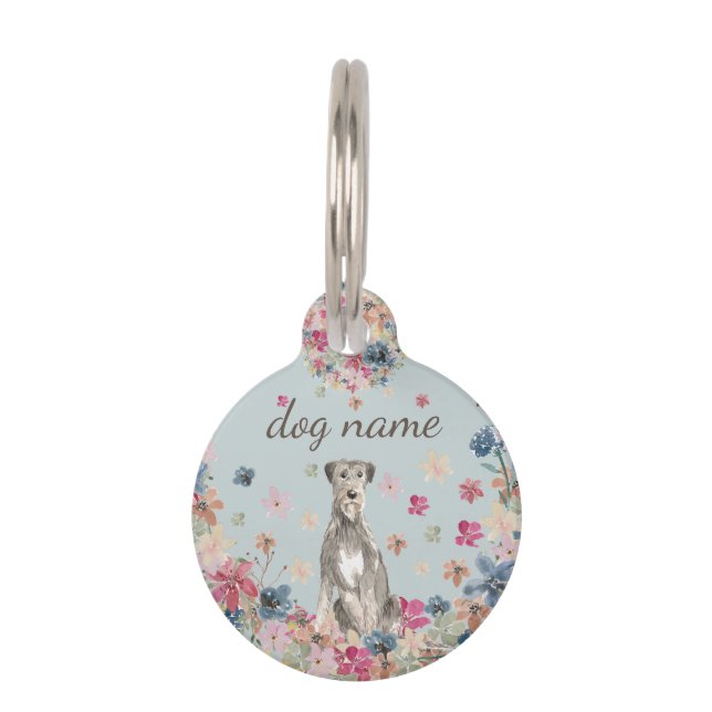 Irish wolfhound dog puppy pet tag (Front)