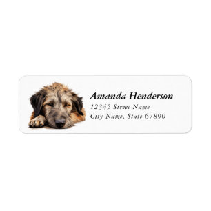 Irish Wolfhound Dog Return Address Labels