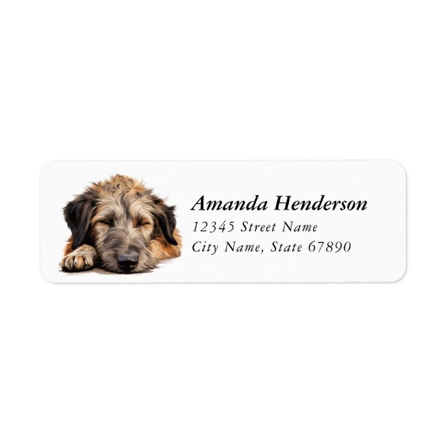 Irish Wolfhound Dog Return Address Labels (Front)