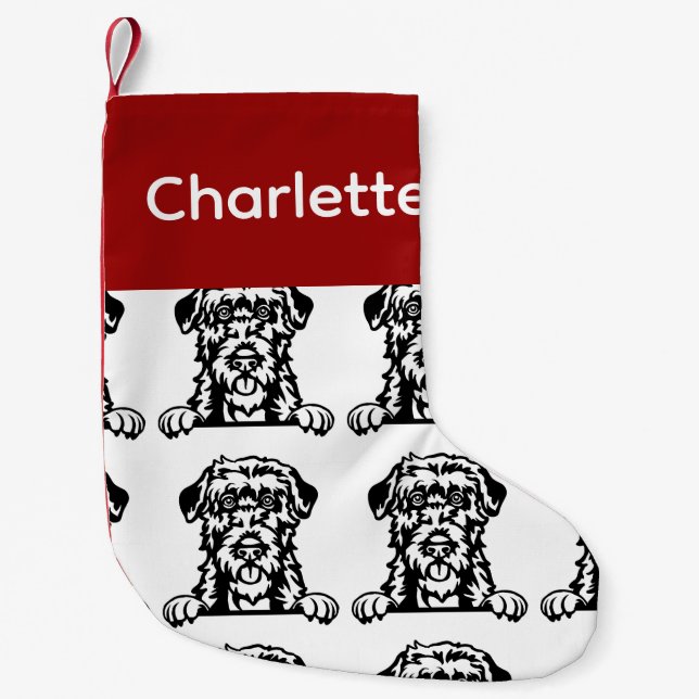 Irish Wolfhound dog socks Customised dog Socks - P (Front)