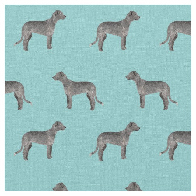 irish wolfhound fabric light blue (Close Up)