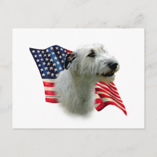 Irish Wolfhound Flag Postcard