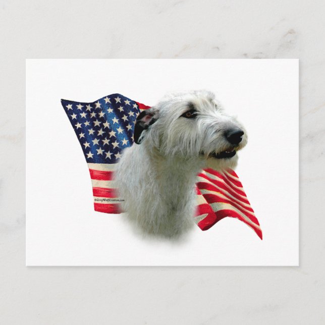 Irish Wolfhound Flag Postcard (Front)
