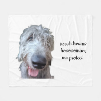 Irish Wolfhound Fleece Blanket – Sweet Dreams