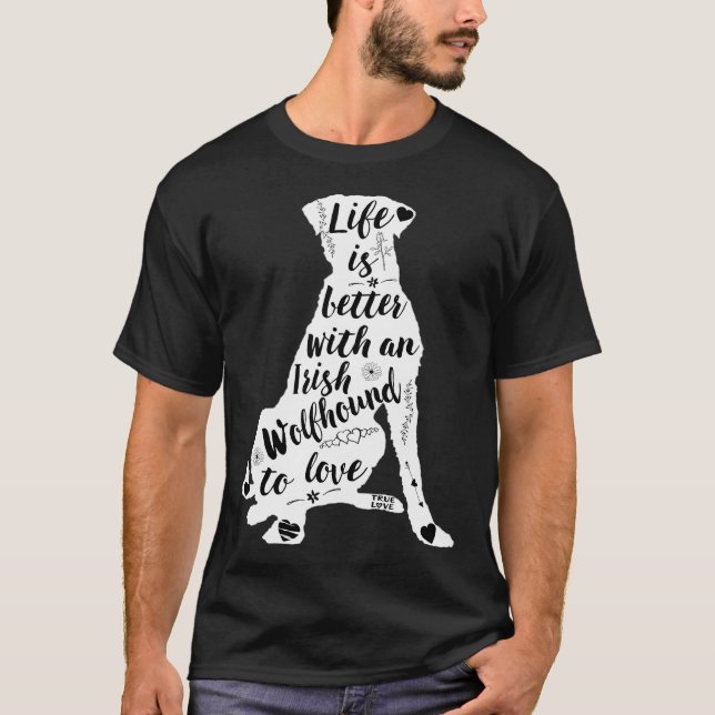 Irish Wolfhound For Irish Wolfhound Dog T-Shirt (Front)