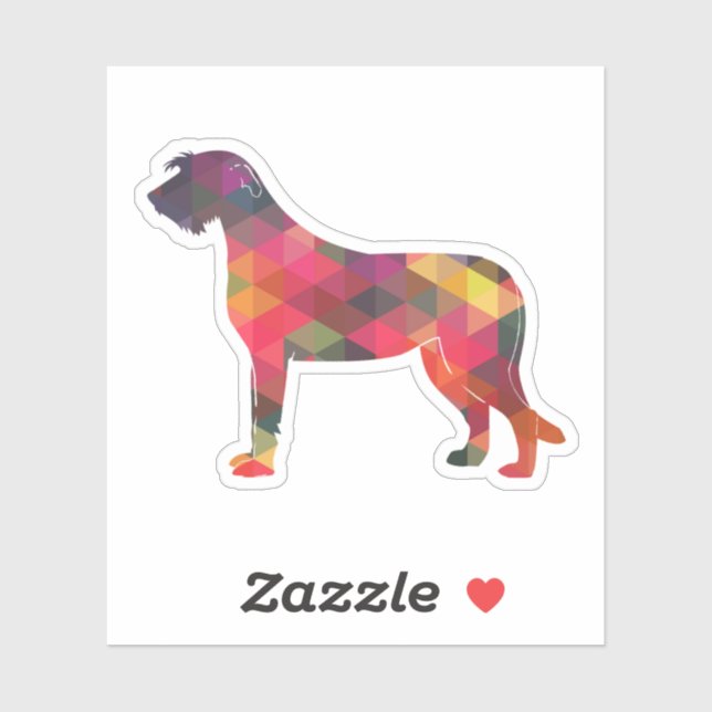 Irish Wolfhound Geometric Pattern Silhouette Multi (Sheet)