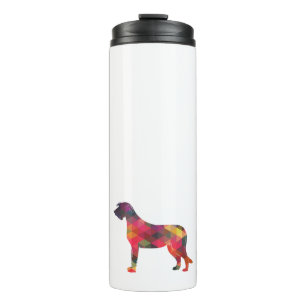 Irish Wolfhound Geometric Pattern Silhouette Multi Thermal Tumbler