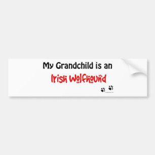 Irish Wolfhound Grandchild Bumper Sticker