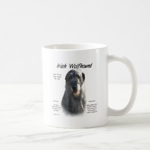 Irish Wolfhound (grey) History Design Coffee Mug
