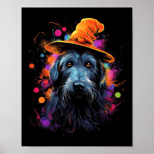 Irish wolfhound Halloween dog pet dog Poster