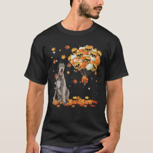 Irish Wolfhound Halloween Skull And Heart Balloons T-Shirt