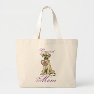 Irish Wolfhound Heart Mum Large Tote Bag