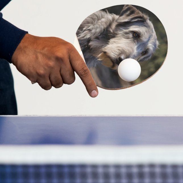 Irish Wolfhound I Am Not Amused, Ping Pong Paddle (Insitu)
