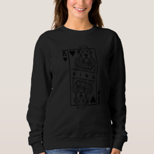 Irish Wolfhound King Of Hearts Funny Dog Card Pop  Sweatshirt