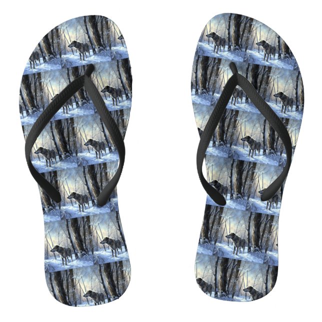 Irish Wolfhound  Let It Snow Christmas Jandals (Footbed)