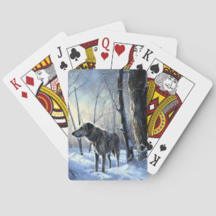 Irish Wolfhound  Let It Snow Christmas Playing Cards