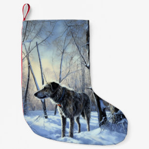 Irish Wolfhound Let It Snow Christmas Small Christmas Stocking