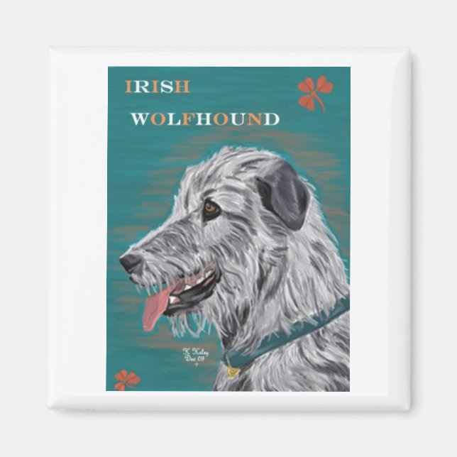 Irish Wolfhound magnet (Front)