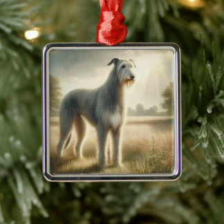 Irish Wolfhound Metal Tree Decoration