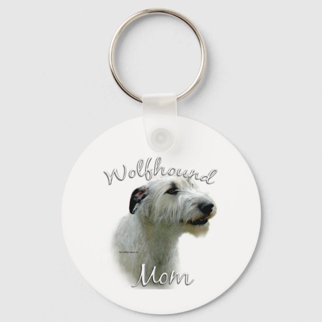 Irish Wolfhound Mum 2 Key Ring (Front)